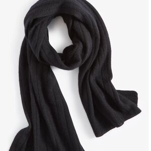 Charter Club Ribbed 100% Cashmere Scarf, Created for Macy's - black
